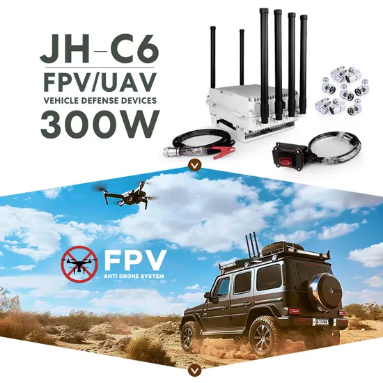 6 Channel 720-1050MHz 1.5g 2.4G 5.8g 300W Installation-Free Vehicle Mounted for Car Use Device Uav Fpv Drone Jamming Blocking Defence System Anti-Drone Jammer