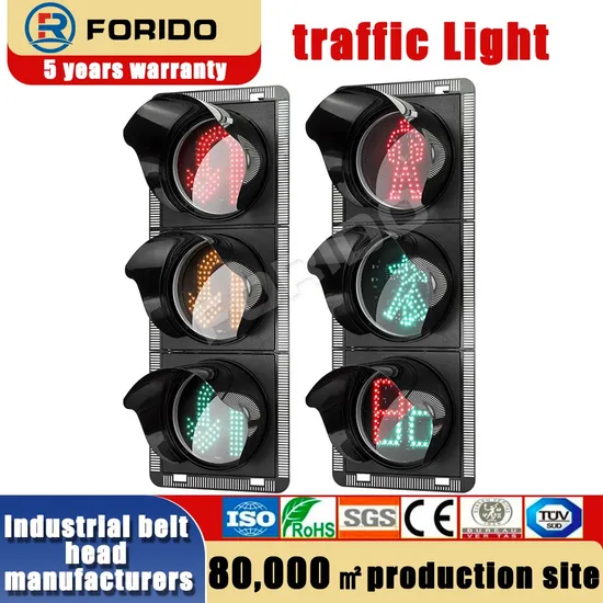 Durable IP65 Waterproof Metal Housing LED Traffic Signal Light