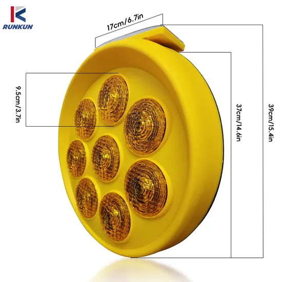 Solar LED Flashing Traffic Light Barricade Light Sunflower Warning Lights