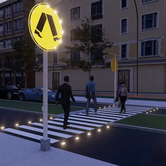 Solar Pedestrian Sign LED Traffic Signals for Road Safety