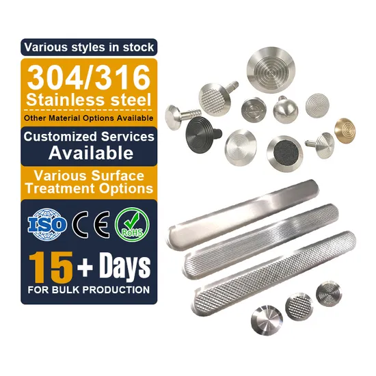 Ablinox SS304 316 Blind Tactile Paving Strip Stainless Steel Tactile Indicator Stud