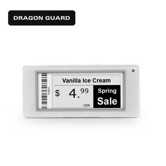 Dragon Guard Manufacturer Wholesale 2.66 Inch Black High Quality ESL Digital Price Tag Electronic Shelf Label ESL