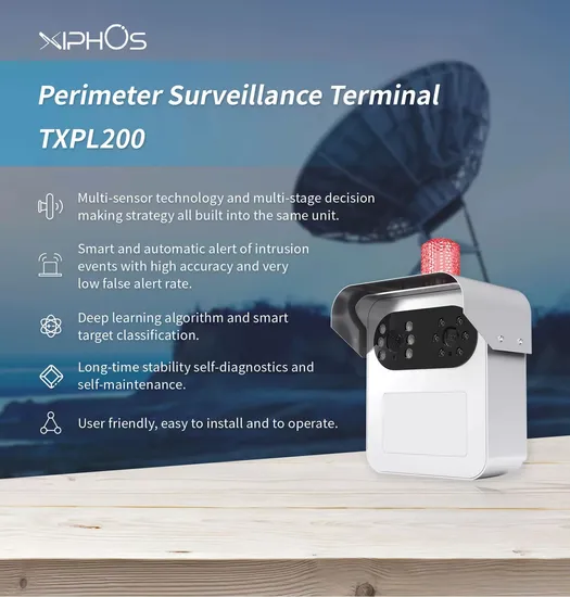 Ai CCTV Camera Radar Sensor for Ground Surveillance Security Intrusion Protection /Gas Station