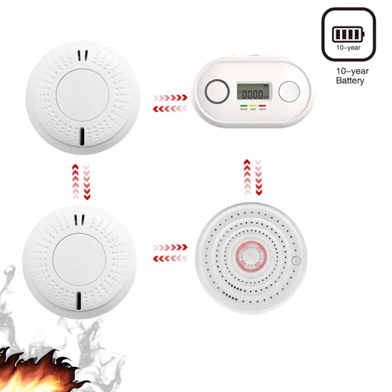 Wirelss Interconnected Smoke Detector Dectector for Smart Home Alarm Security Can Connect Heat Detector