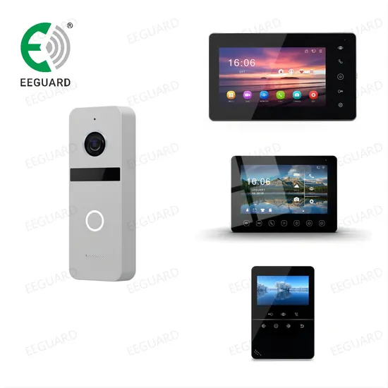 4-Wire HD Memory 7 Inch Home Security Video Intercom System