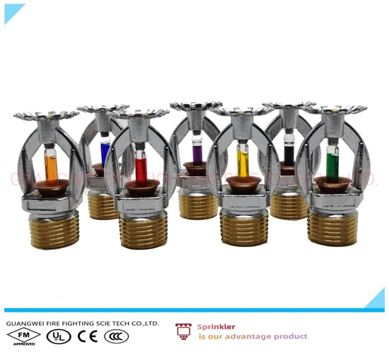 57/68/79/93/141/182/260 Degree Glass Bulb Pendent Fire Sprinkler