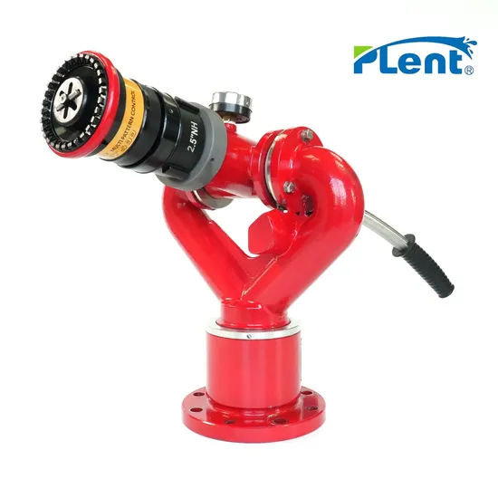 Plent 1800lpm Dual Tiller Bar Manual Operated Fire Monitor for Fireman