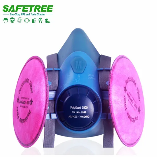 Safetree CE En 140 Reusable Half Face Mask Respirator Gas Mask with P3 Filters
