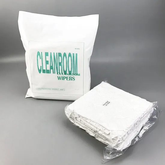 Clean Class 100-10000 Laser Cutting Lint Free Polyester Cleanroom Wipes