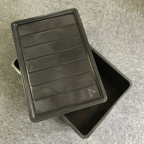 Conductive Crate ESD Contairner Box Plastic Storage Bins