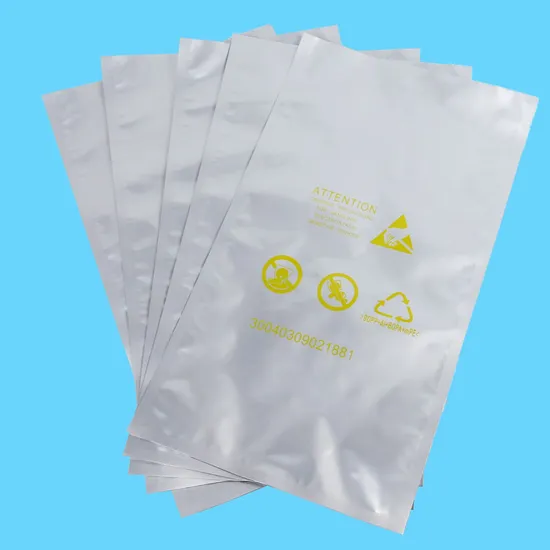 Static Free Transparent Silver Gray Static Shielding Bags with RoHS Reach SGS Report