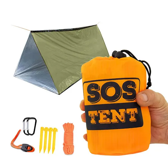 Outdoor Insulatioin Camping Hiking Shelter Folding Tube Storage Emergency Sleeping Survival Thermal First-Aid Tent