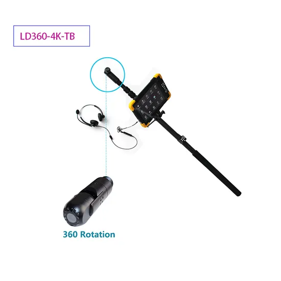 4K Talkback Audio and Video 4K Recording Life Search Earthquake Detector with 360 Degree Rotation Camera