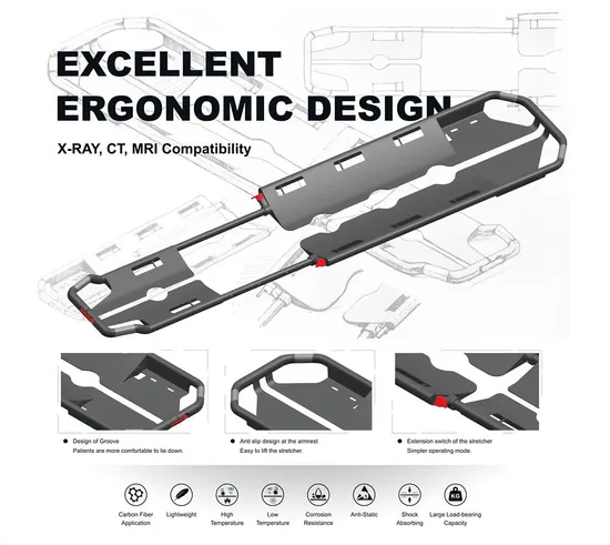 Carbon Fiber Shovel Stretcher for Emergence