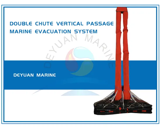 Double Chute Vertical Passage Marine Evacuation System 20 Meter