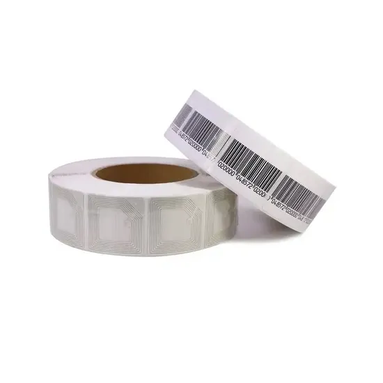 RF Labels Magnetic Alarm Security Barcode White Label 8.2MHz EAS RF Anti Theft Label Factory