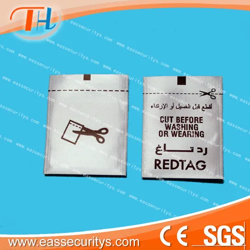 Safe and Reliable RF Label EAS Woven Label for Clothing