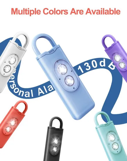 Multiple Colors Portable Mini Anti-Theft Alarm with 130 dB for Outdoor Emergency