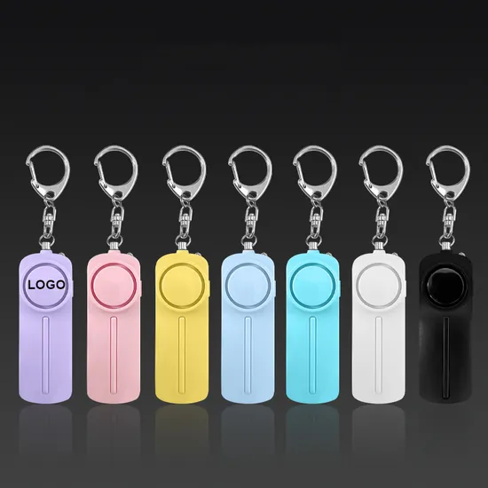 Sos Personal Alarm 130dB Rechargeable AAA Battery White Mini Wholesale Personal Security Alarm for Erlderly