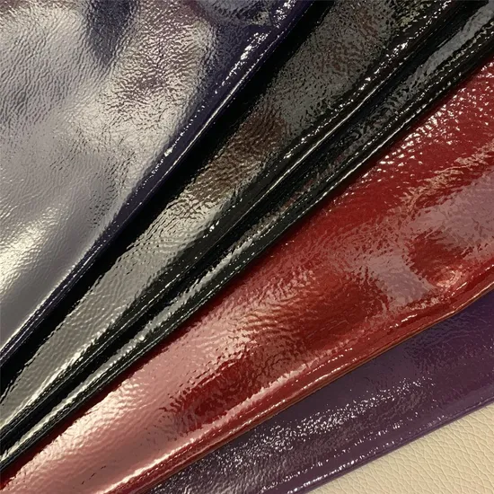 Genuine Handfeeling Patent PU Varnish Leather Microfiber for Car Seat Upholstery Furniture