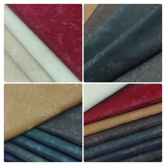 Free Sample Automotive Artificial Garment Fabric Artificial Leather PU Synthetic Leather for Clothing & Handbags Factory Free Sample