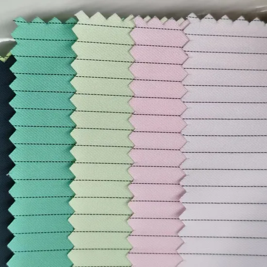 ESD 0.5mm Striped Polyester Anti-Static Fabric for Cleanroom