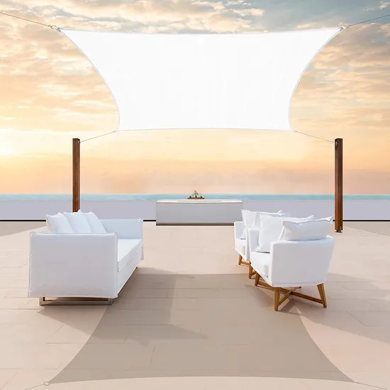 Rectangle Sun Shade Sail UV Block Canopy for Patio Backyard Lawn Garden Outdoor Activities