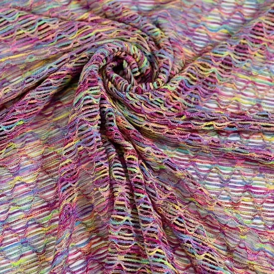 Green Orange Rose Red Yellow White Pink Blue Black 90%Polyester 10%Spandex Mesh Jacquard Swimwear Fabric