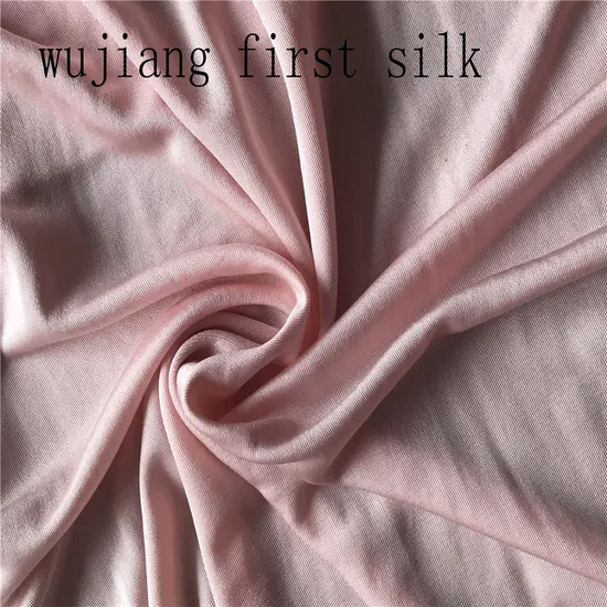Customized Silk Fiber Dyed Melange Knits Knitted Jersey Fabric for Garment