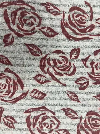Textile Knitted Rib Fabric Polyester Spandex Sanding Process, Printing and Dyeing, Soft, Warm, Suitable for Underwear, Home Clothing, Clothing Fabrics