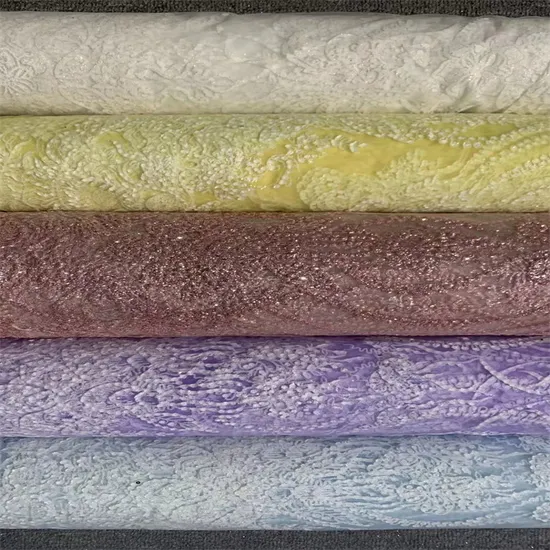 Elegant Glitter Tulle Lace Fabric with Many Colors for Garment Fashion Show Dress