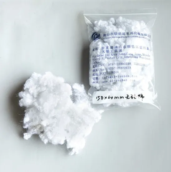White Appearance 15D X 64mm Hollow Conjugate Siliconized Polyester Fiber