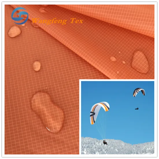 Waterproof Silicon Coated Tear Resistant Reinforced Nylon 66 Fabric for Hot Air Balloon / Parachute / Paraglider / Clothing