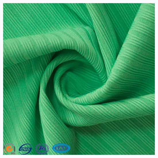 Custom High Quality 4 Way Stretch Polyester Spandex Rib Fabric