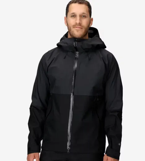 CT Men′s Seeker Knit Rain Jacket in Black
