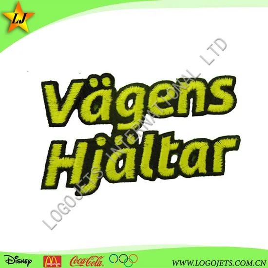 High Quality Iron on Cut to Shape Letter Embroidery Patch for Clothing