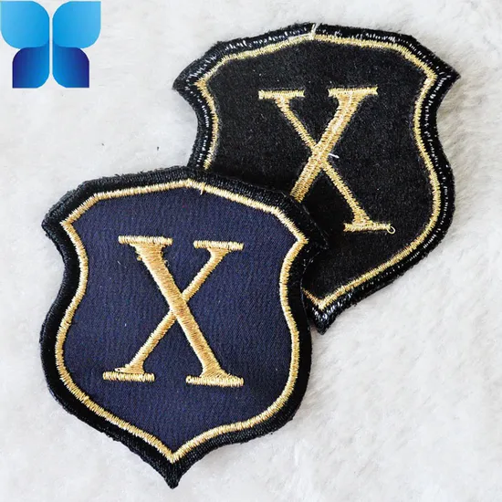 Mic Latest Design Fashion Embroidery Patch Navy for Clothing Label
