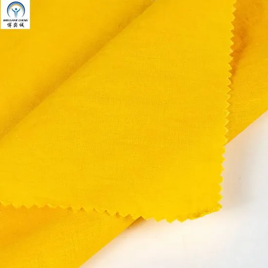 Solid Dyed Plain Linen Cotton Fabric for Clothing Lch-0106