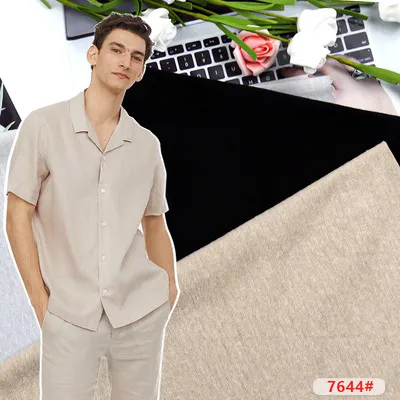 High Guality 165GSM Knitted Linen cotton Blending Fabric for T-Shirt, Underwear, Fashion Dress