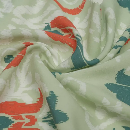 Luxurious Rayon Woven Fabric with Vibrant Printed Designs