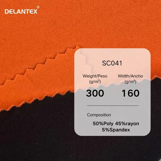 300GSM 50poly 45rayon 5spandex Scuba Jersey Material