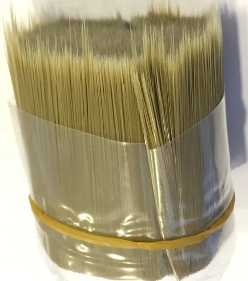 Pet PBT Polyester Dark Blonde Round Solid Tapered Bristles Filaments for Paint Brush