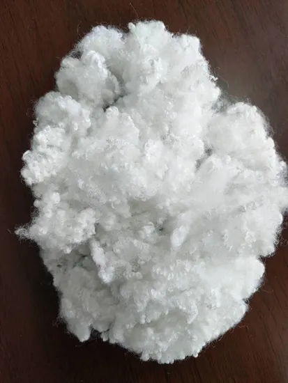 Virgin Quality Hollow Conjugated Siliconized Polyester Staple Fiber Raw White 15D*64mm