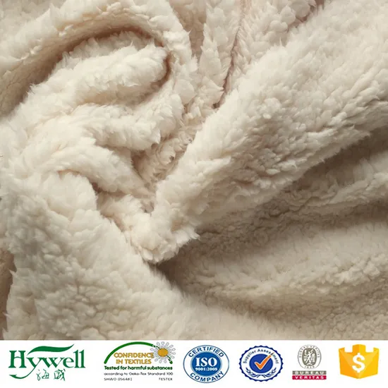 Polyester fabric Super Soft Sherpa Fleece for Shoes Blanket Material