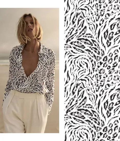 Premium Silk Feel Transfer Printing Fabric for Stylish Home Wear