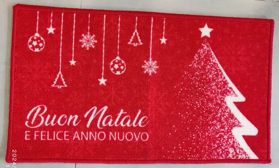 Hot Seller 3D Printed Christmas Style Loop Pile Printed Mat Anti-Slip Mat