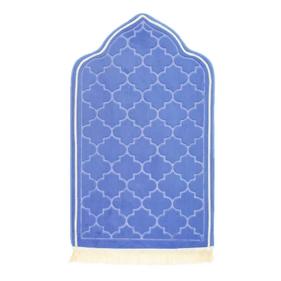 Sponge Prayer Mat Non-Slip Special-Shaped Prayer Rug Muslim Tassel Design Prayer Mat