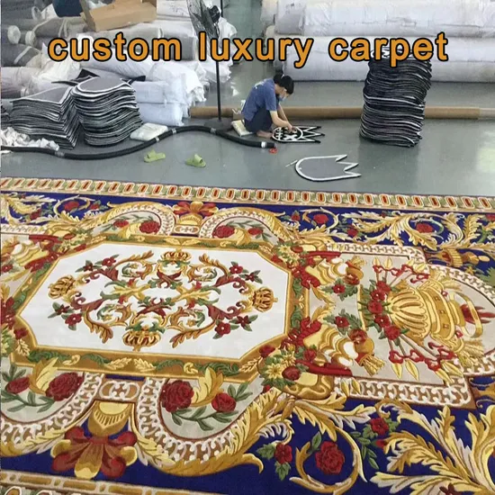 Customized Living Room Traditional Hand Tufted Wool Persian Design Silk Carpet