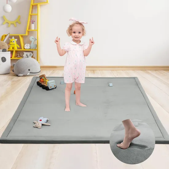 Easy Clean Baby Nursery Rug Modern Comfortable Kids Mat Thick Floor Carpet
