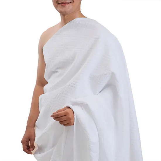 High Breathable White Microfiber Muslim Pilgrimage Ahram Uhram Ihram Hajj Towel